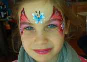 Pretty butterfly face painting - Face painting Melbourne