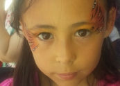Tiger eyes face painting